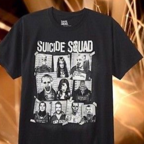 New DC Comics Suicide Squad Mug Shots Men's shirt - Picture 1 of 1